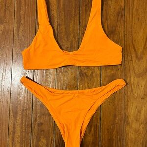 Vibrant Orange Bikini Set